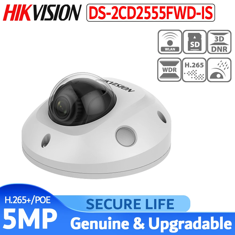 Hikvision DS 2CD2555FWD IS международная версия 5MP EXIR Fixed Mini Dome Network cctv IP Camera POE 10m IR H.265 IP66|Камеры