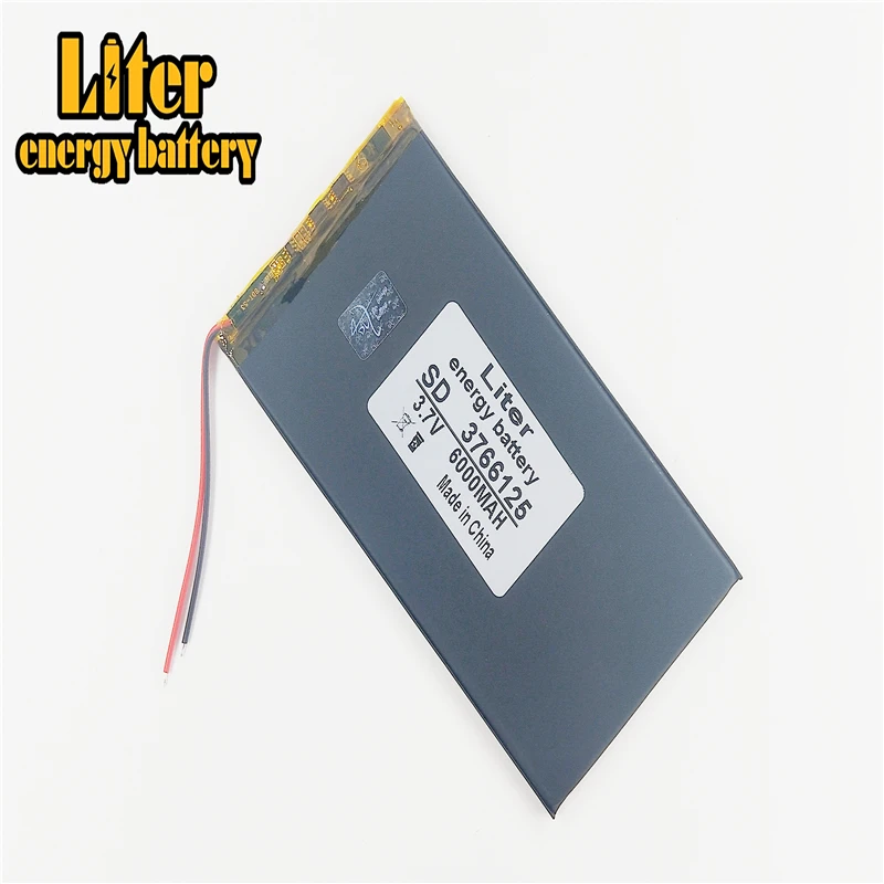 V801 V812 v811 3766125 3,7 V 6000mAh Tablet PC полимерная литиевая батарея