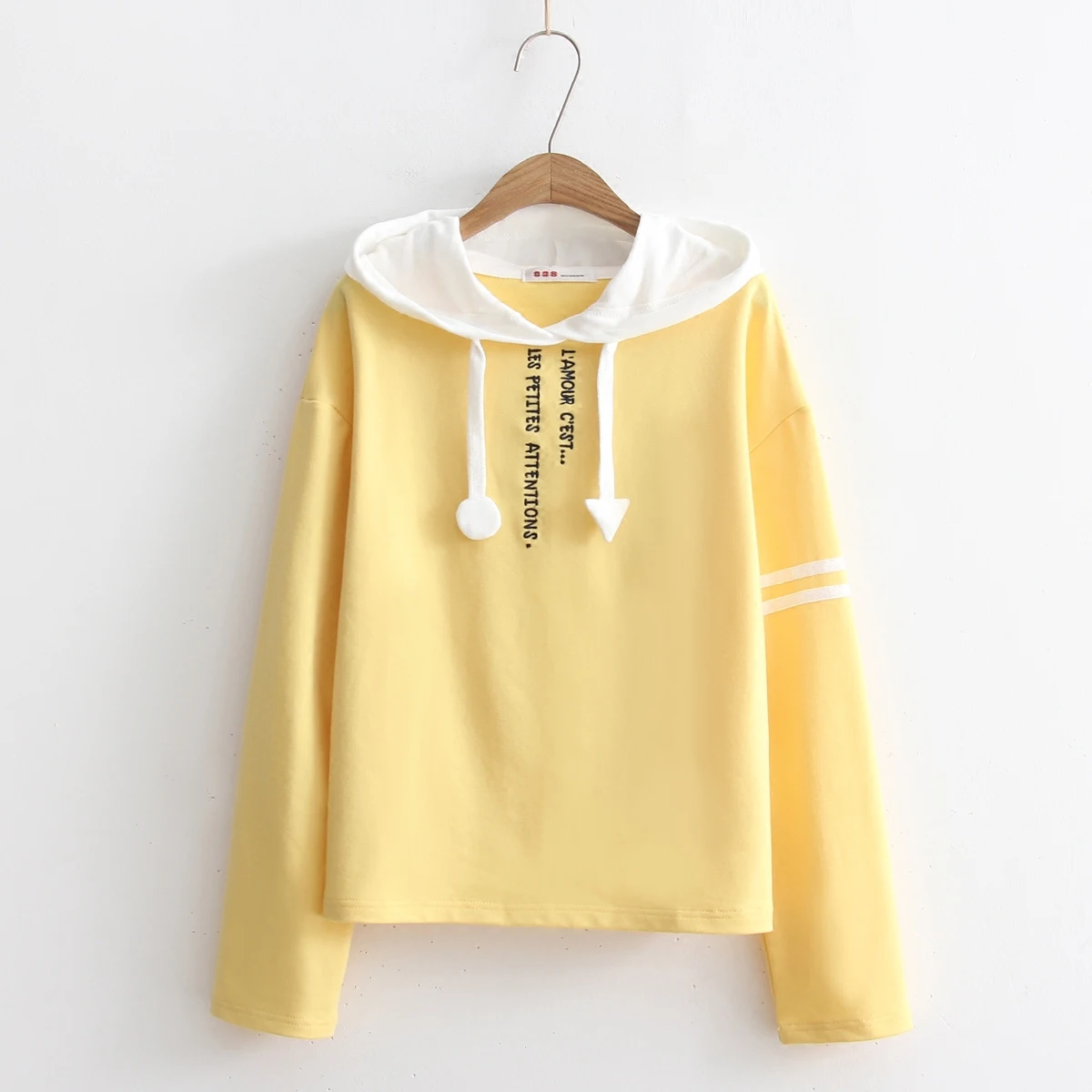 Осенне-зимние женские свободные толстовки в стиле преппи утепленные теплые