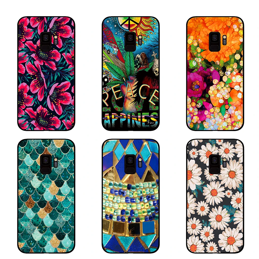 Блестящий чехол с золотым песком и ромашками для Samsung Galaxy S10 S8 S9 Plus S7 S6 edge Note 8 9 10 Pro