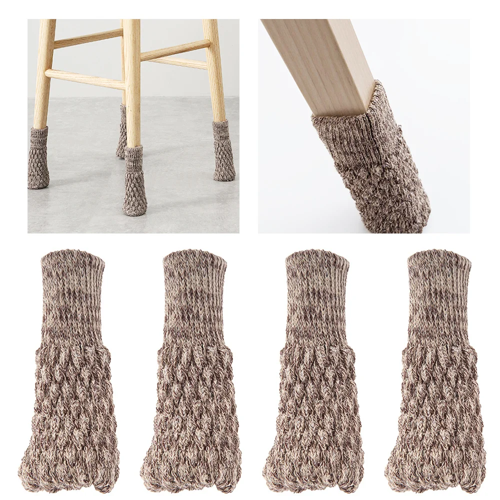 

24Pcs Table Foot Socks Chair Leg Covers Floor Protectors Antislip Braces Socks for Furniture Cartoon Home Decor