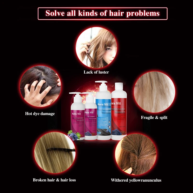 Уход за волосами 500 мл 12% Формалин Кератиновое лечение + очищающий шампунь 250