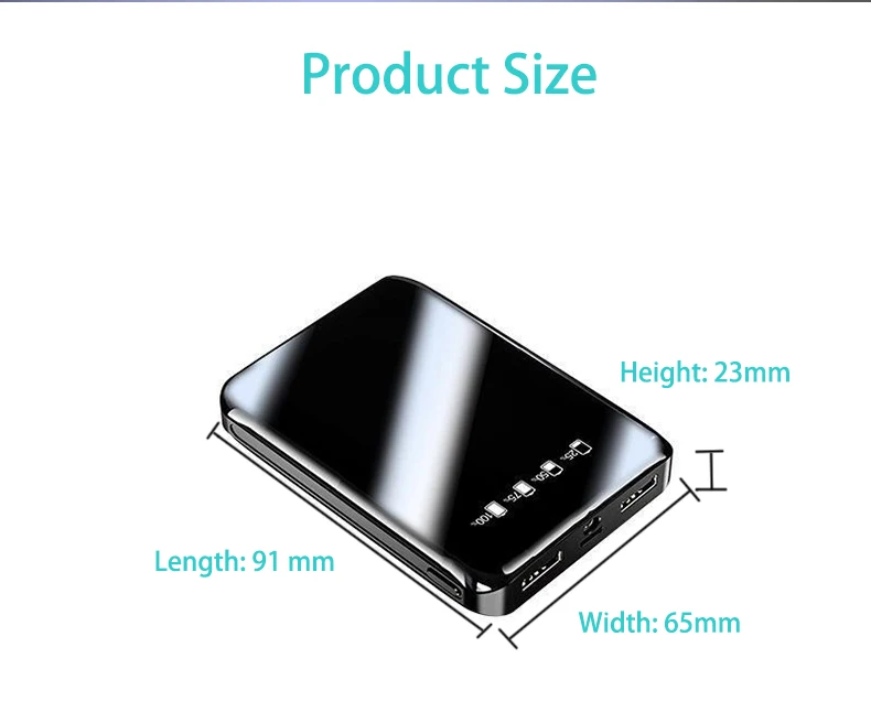 Mi ni power Bank 20000 мАч двойной USB mi power Bank для Xiao mi 8 iPhone9 быстрое зарядное устройство с двумя портами Usb внешний аккумулятор портативный