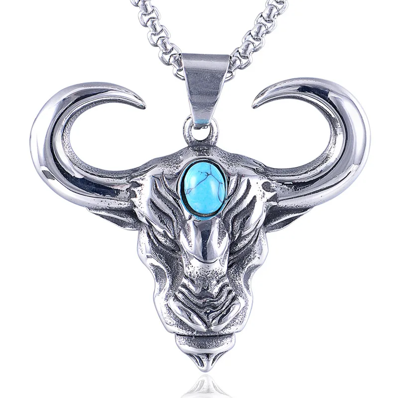 

Animal Bull Head Necklace for Man Exquisite Fashion Punk Hip Hop Glamour Party Gathering Male Jewelry Wholesale Accessorie