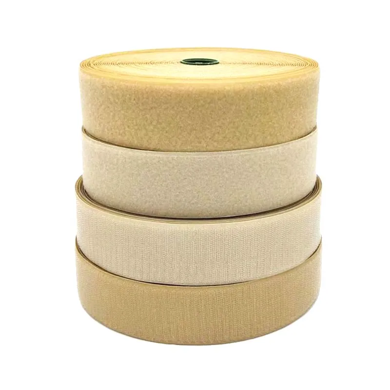 

2/2.5/4/5cm Width Khaki nylon fastener tape no adhesive sewing magic loop hook sticker strip clothing stick tape