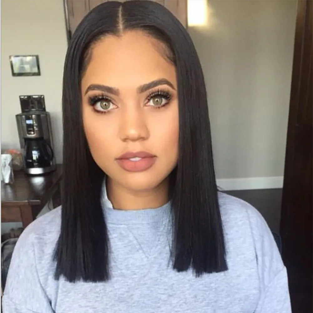 2020 DIY Beauty Tool Parts Bob Style Human Fiber Hair Wig Brazilian Virgin Short Fluffy Head Cover Black Ordinary Net | Инструменты