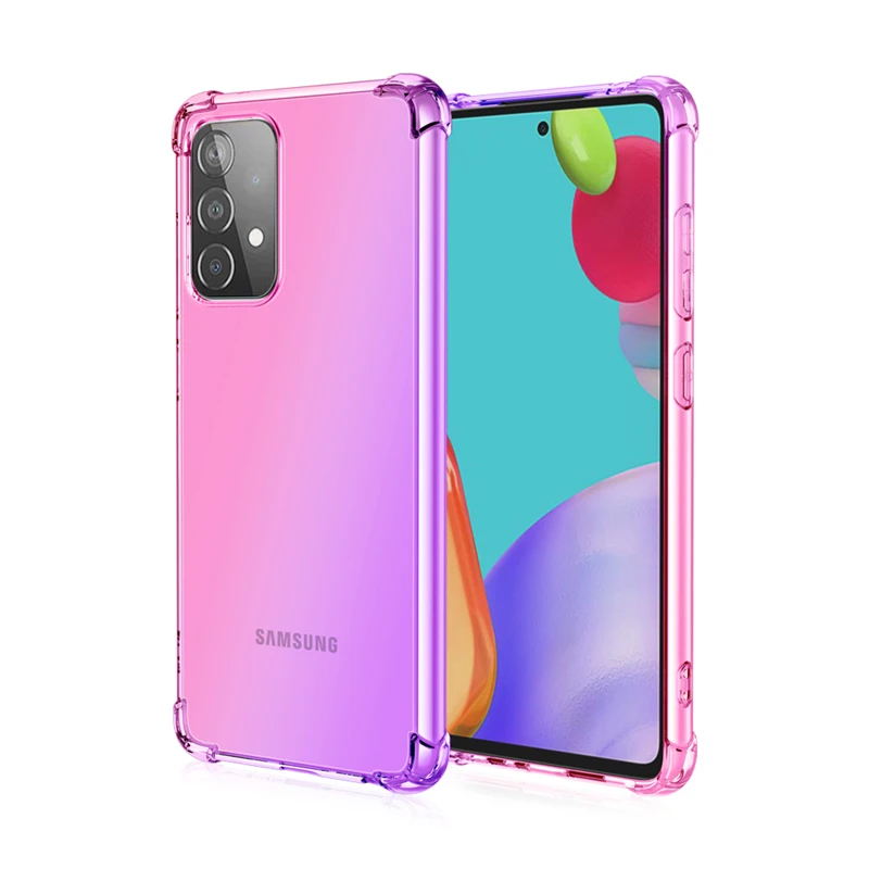 

Shockproof Anti-scratch Colorful TPU Case for Samsung Galaxy A52 5G A21S A72 A12 A42 A32 A71 A31 S20 FE S21 Plus Cover