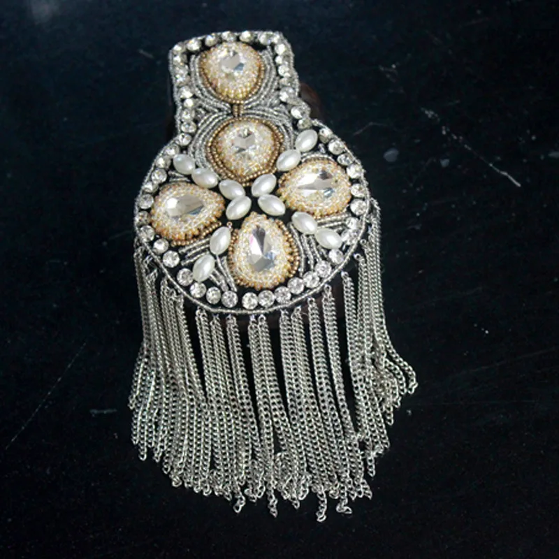 

one piece breastpin tassels shoulder board mark knot Epaulet patch metal patches badges applique patch for clothing SC-2600