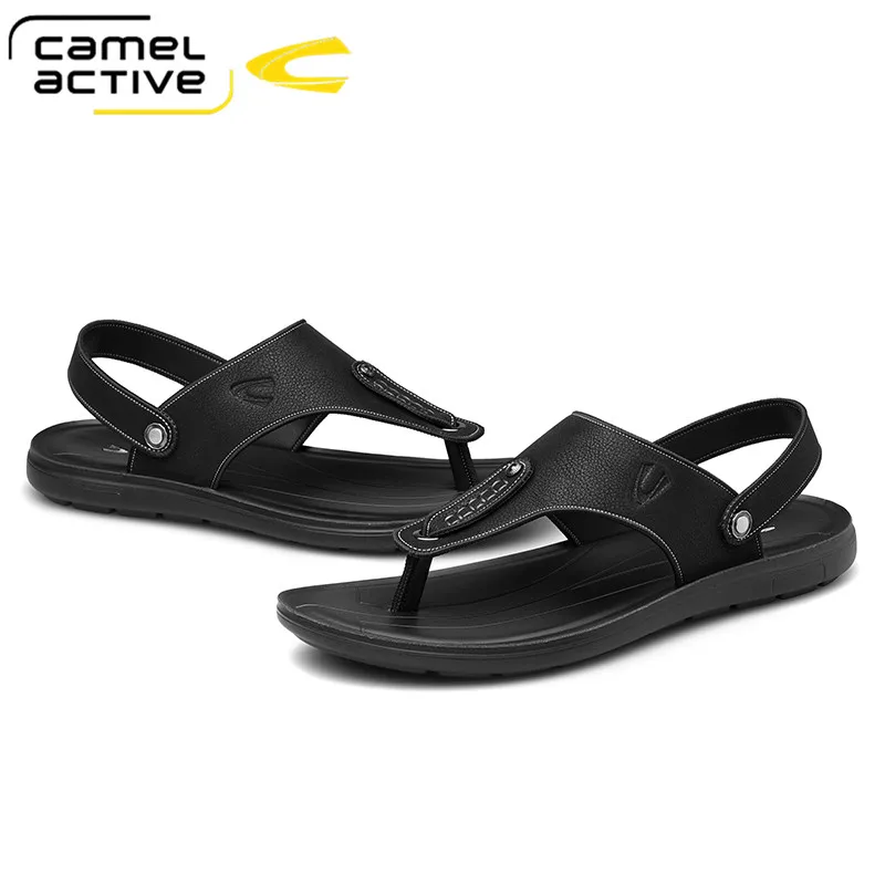 Мужские пляжные сандалии Camel светло-коричневые из искусственной кожи без