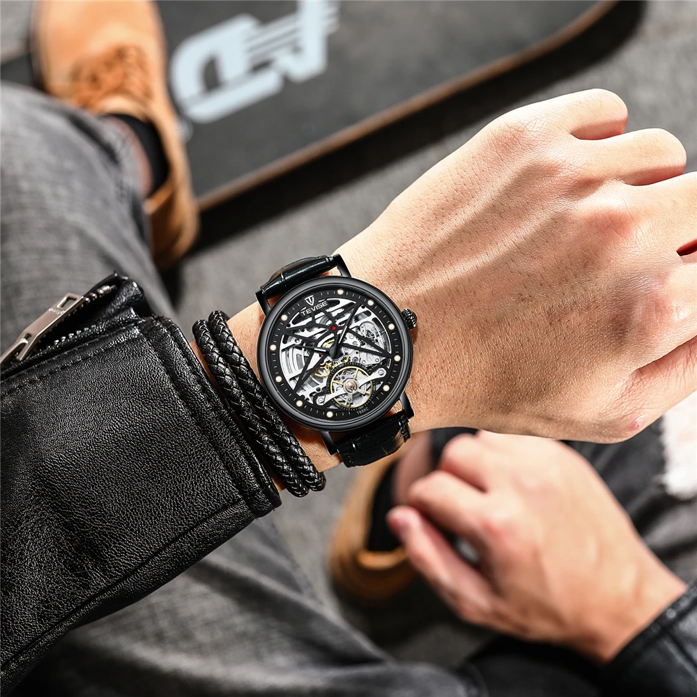 

Tevise Top Design Brand Luxury Men's Automatic Mechanical Watch Stainless Steel Waterproof Fashion Watch Analog Clock Man