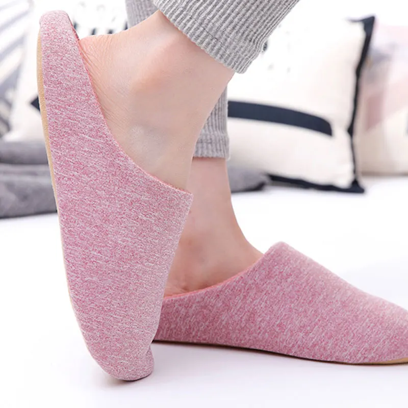 Домашние тапочки из хлопка для мужчин и женщин Милые Зимние теплые плюшевые