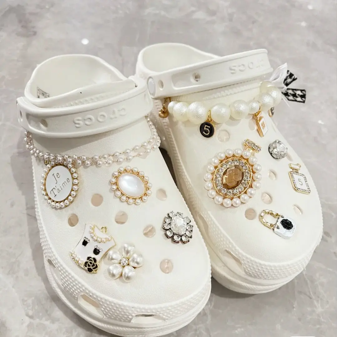 

2021 DIY 1Set Gemstone Croc Charns For Women Cute Kwaii Sandals Shoe Decorations Croc Accessories For Kids