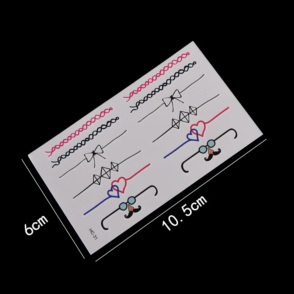 

2pc small size tatto stickers flash tatoo fake tattoos Waterproof Temporary Tattoo Sticker finger ring tattoo for girl women