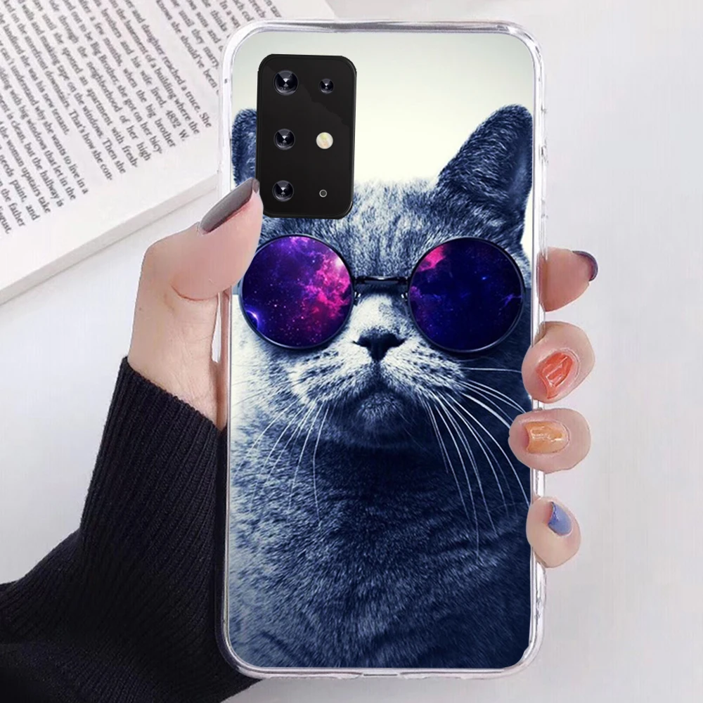 PUNQZY чехол для телефона с милым пейзажем животным цветочным котом кроликом