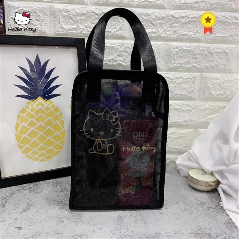 Женская сумка HELLO KITTY сетка для стирки Сетчатая Сумка модная пляжная складная
