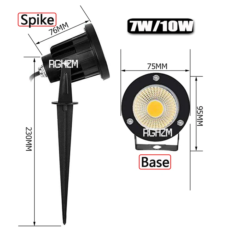 Новый стиль свет для сада COB Светодиодная лампа газона 220 В 110 в 12