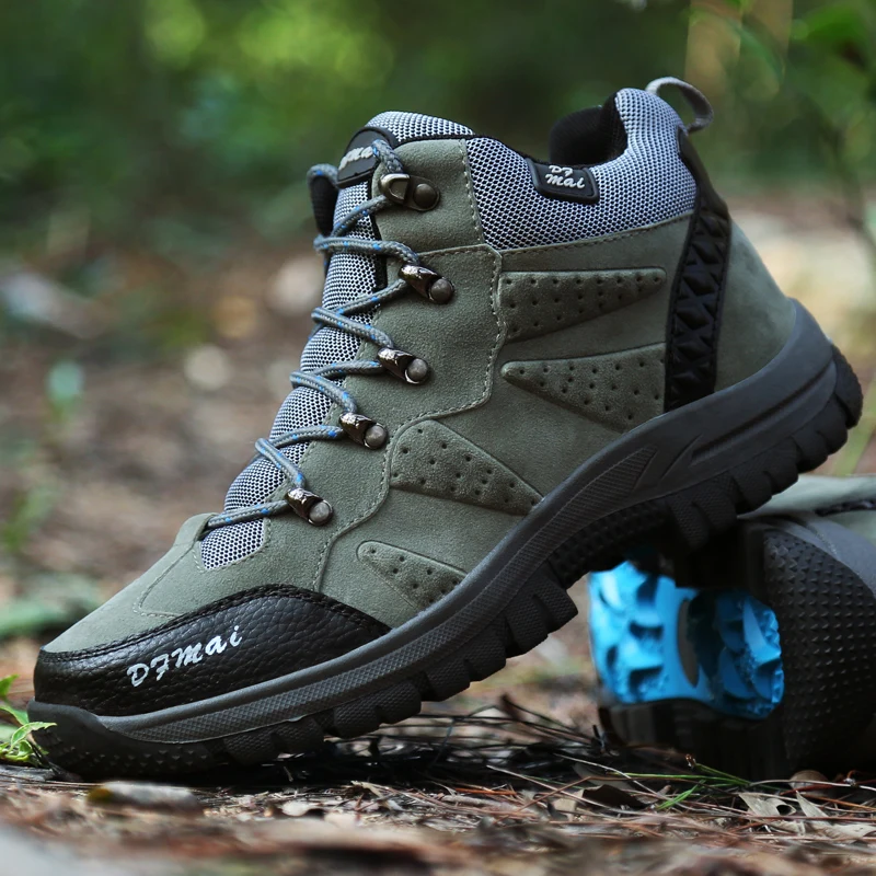 

Fashion Classic Trekking Footwear Outdoor Mountain Climbing Shoes Men Ankle Hiking Boots Plus Size Winter Warm Snow Boots