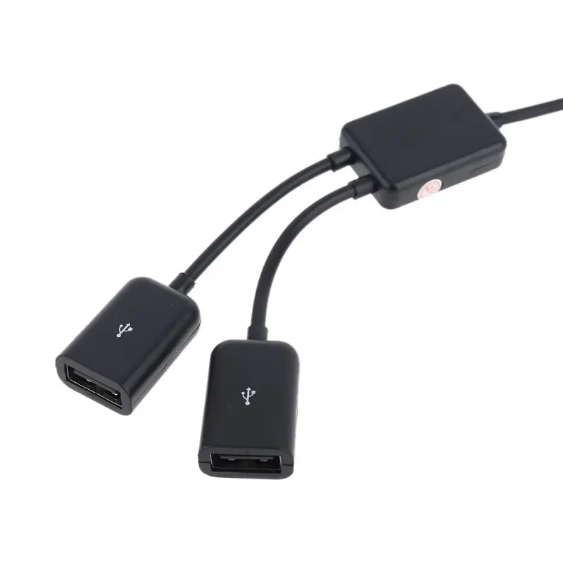 Прочный USB-кабель OTG Hub высокоскоростной USB 2 0 штекер на двойной гнездо адаптер