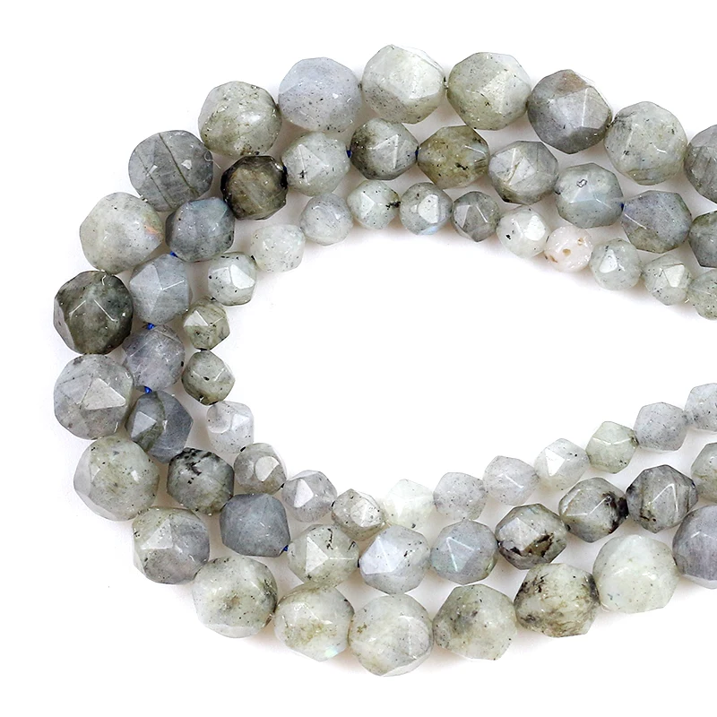 Natural Light Flash Stone Split Surface Faceted Loose Spacer Beads 15''Strand 6/8/10mm For Jewelry Making DIY Bracelet | Украшения