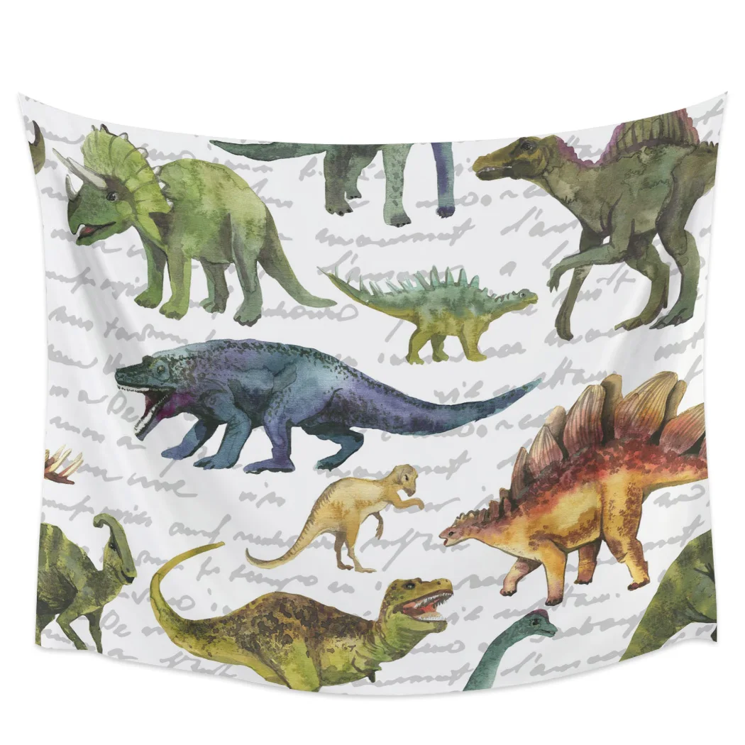Динозавр животное красочный текст фон большой гобелен большая настенная
