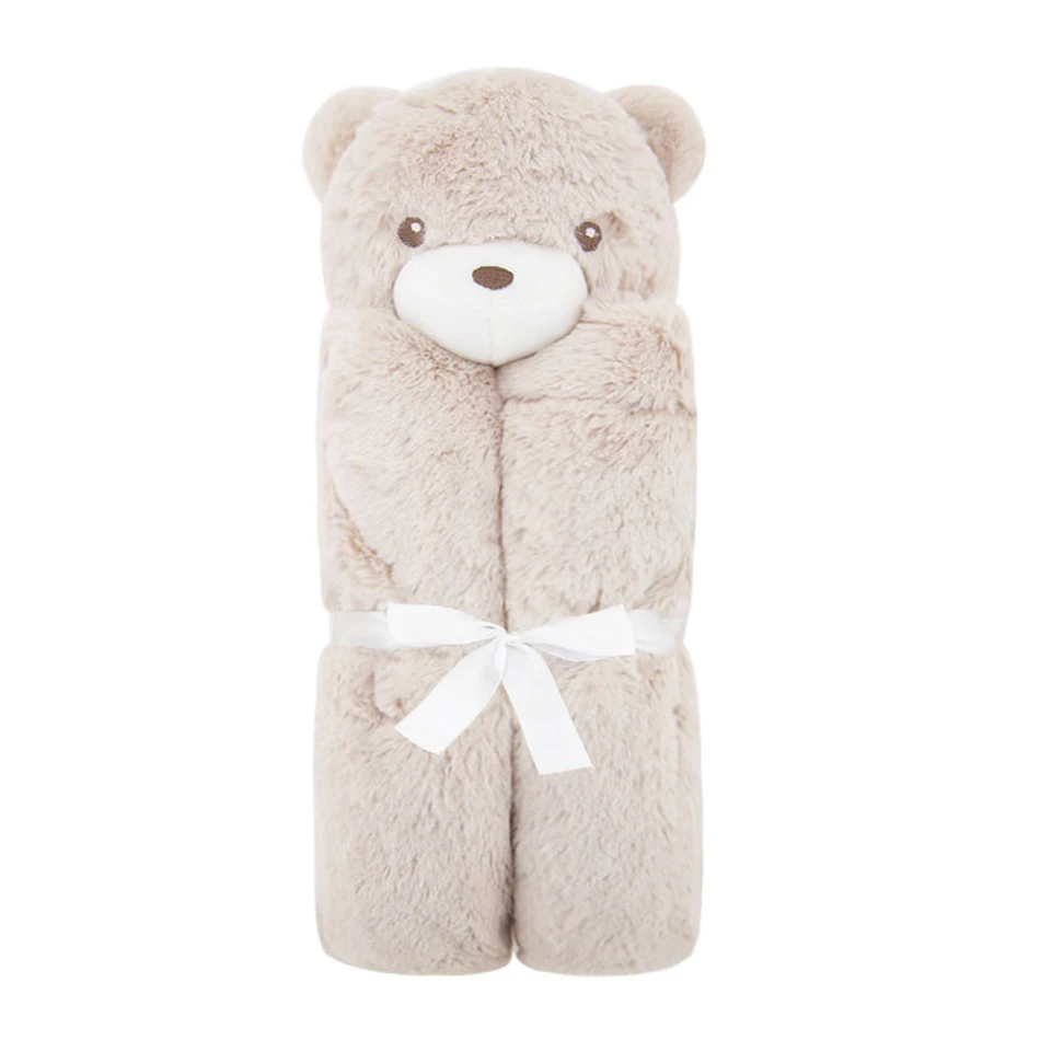 

Honeyzone Baby Blankets 76x76cm Baby Bedding Winter Birthday Gift Newborn Soft Warm Coral Fleece Plush Animal Educational