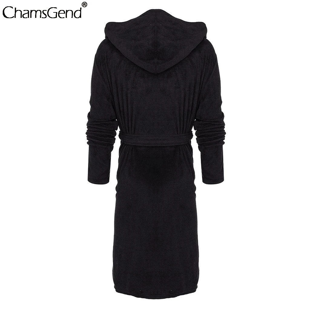 Размеры CHAMSGEND, S-5XL Домашняя одежда, халат для мужчин, зимний удлиненный плюшевый халат с шалью, мужской Халат с длинными рукавами, пальто, пижама# 4z