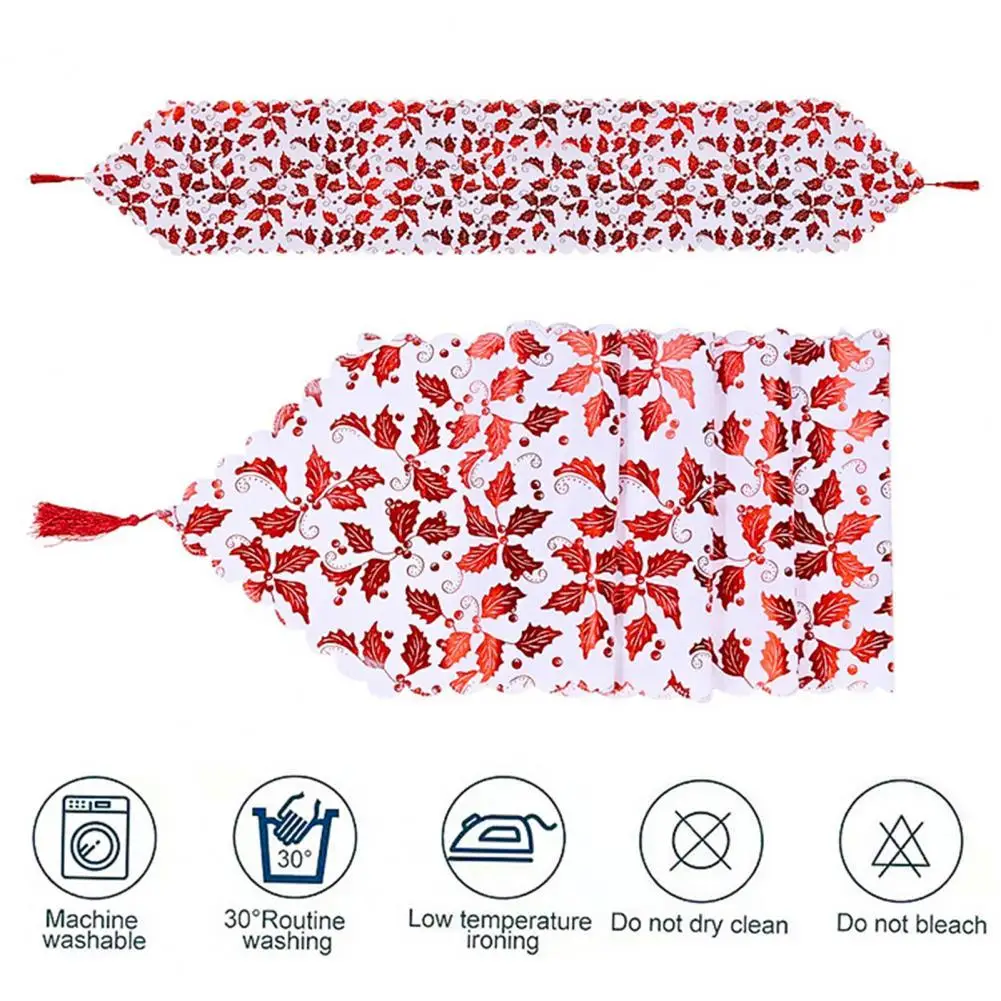 

Прямоугольная Полезная Рождественская тематическая мягкая настольная дорожка для столовой Изысканная Обложка для ресторана