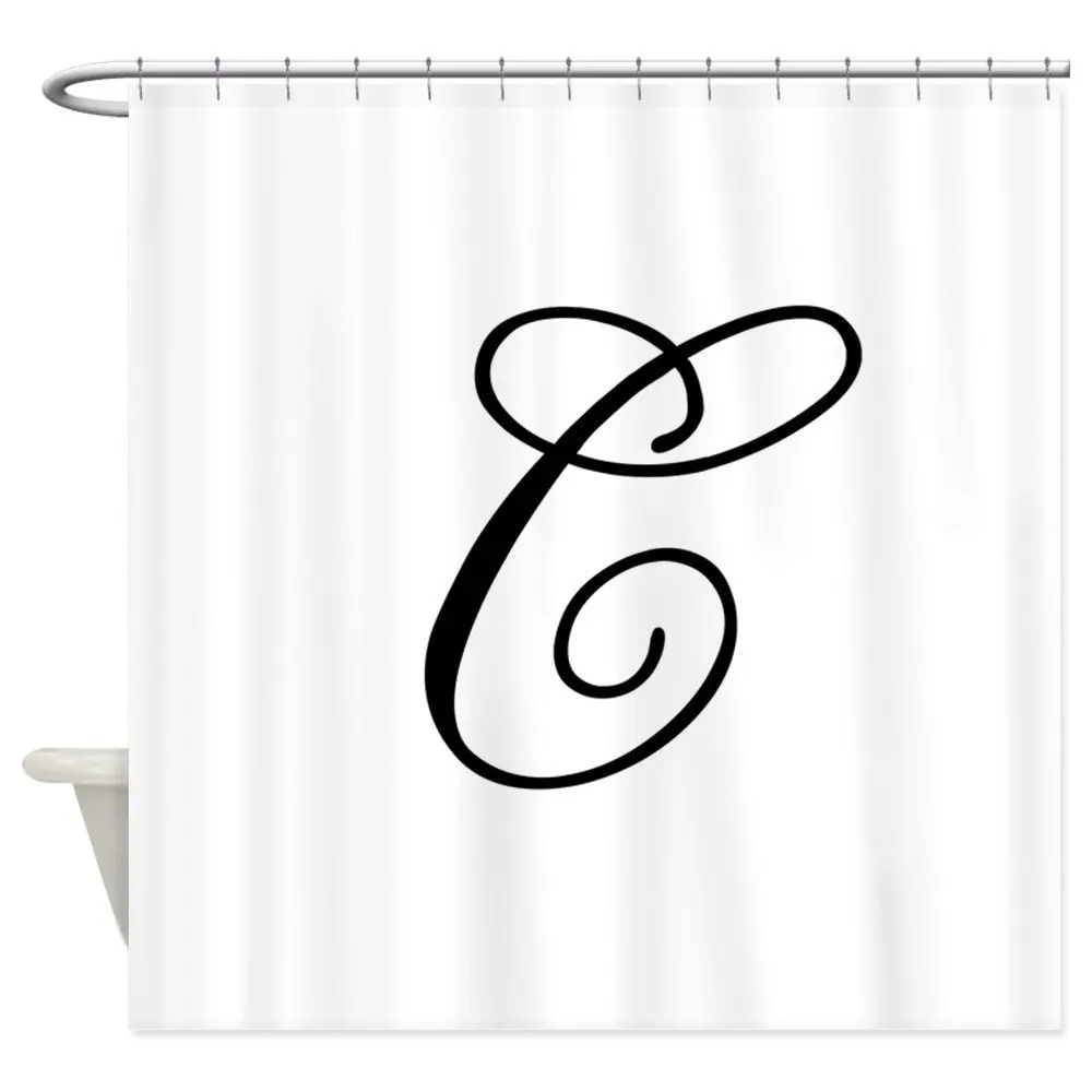 Bickham Script Monogram W занавеска для душа-декоративная ткань занавеска для душа(6" x 70"
