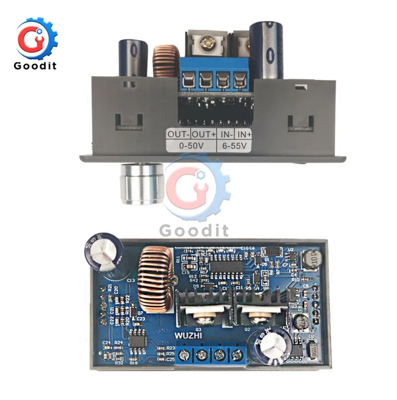 DC 50V 5A CNC понижающий Регулируемый Модуль питания измеритель напряжения и тока