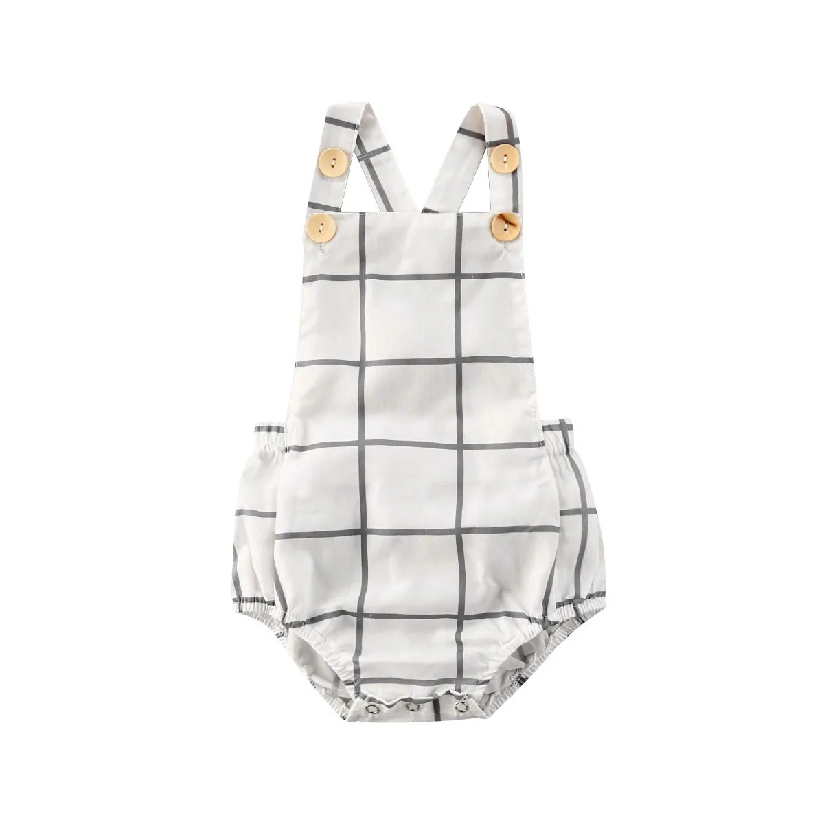 Летняя одежда для малышей Комбинезон без рукавов маленьких девочек с оборками