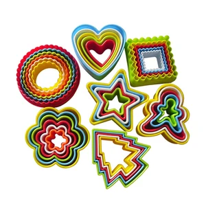 5 шт.компл. силиконовые формы в форме сердца звезды рождественской елки формы для резки печенья Плунжерные формы для печенья Мусса для выпечки украшения торта инструменты сделай сам