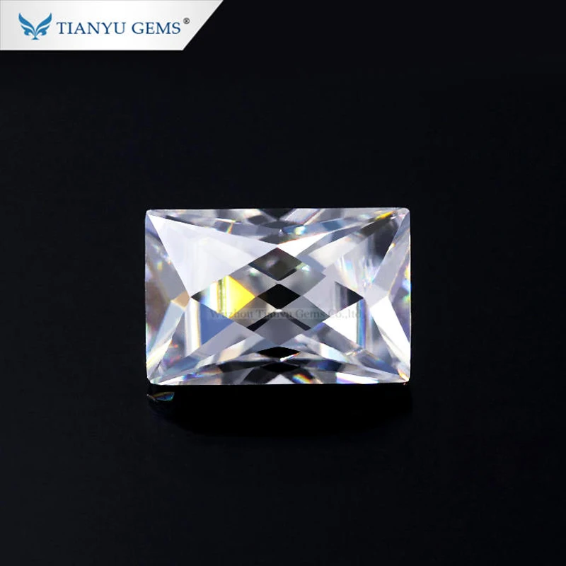 

Tianyu Gems 5x7mm Rectangle French Cut 1ct Moissanite Diamonds Lab Created White DEF VVS Sparkly Shiny Gemstone for Ring Jewelry