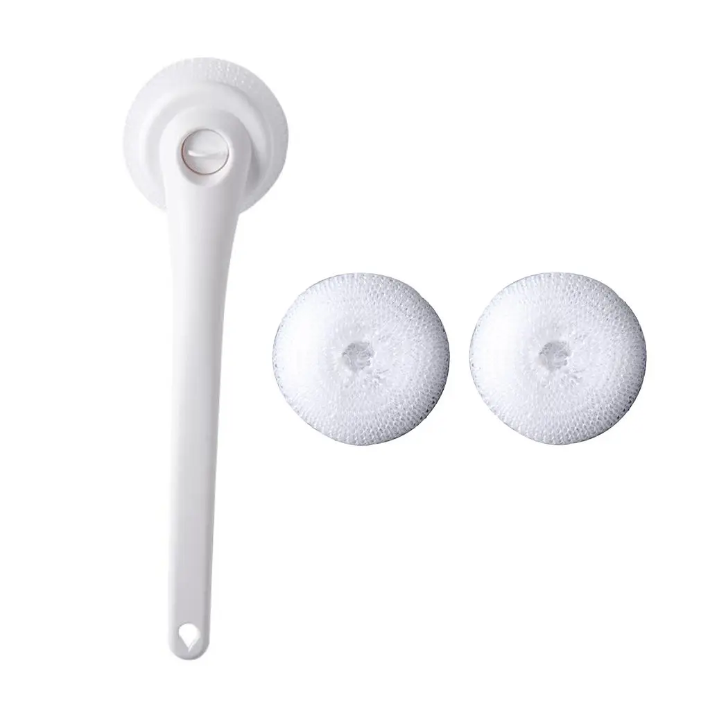 

Long Handle Dish Brush Cleaner with 2 Replacement Head - Cleaning Tool Washer for Pot Pan Sink Bowl