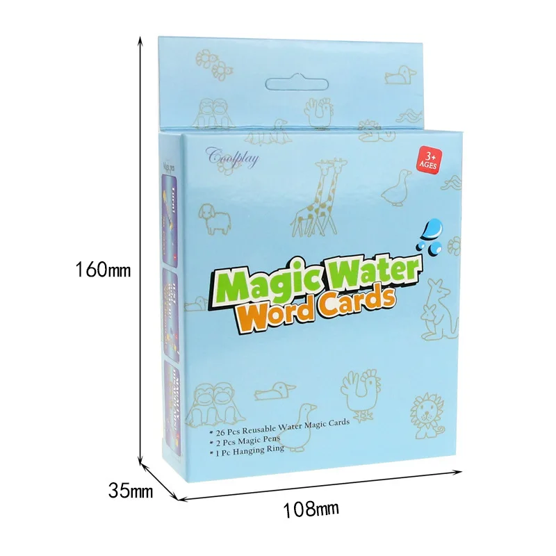 

26 pcs Alphabet Cards Baby Magic Water Drawing Toys Coloring Paper Cards Painting Board Kids Early Educational Toys