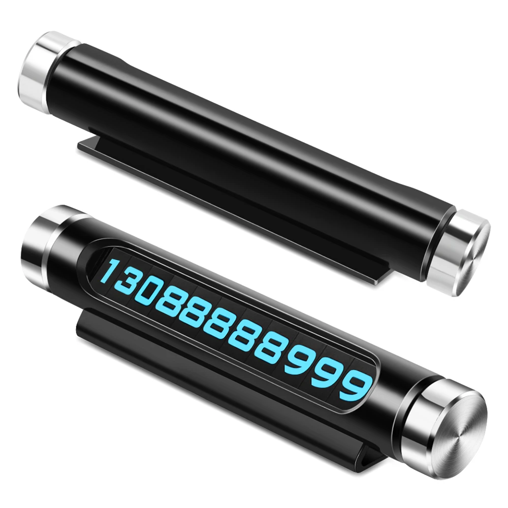 Автомобильная Временная парковочная карта вращающаяся номерная табличка