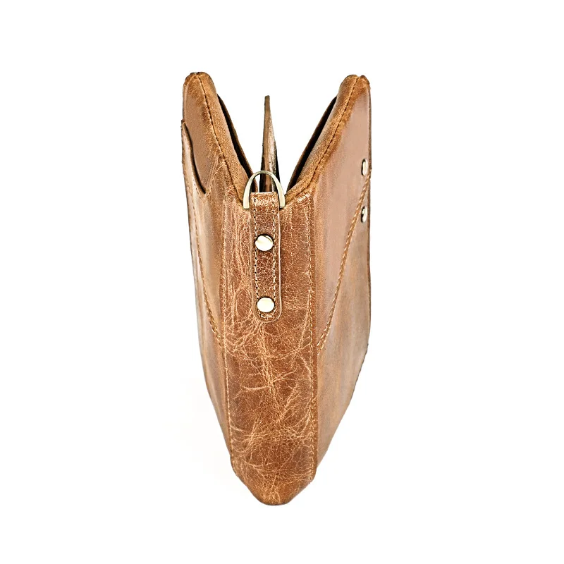 Горячая сумасшедшая цепочка с лошадью кошелек для мужчин из натуральной кожи RFID