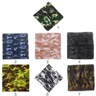 Бандана хлопковая унисекс, с камуфляжным принтом, квадратный шарф