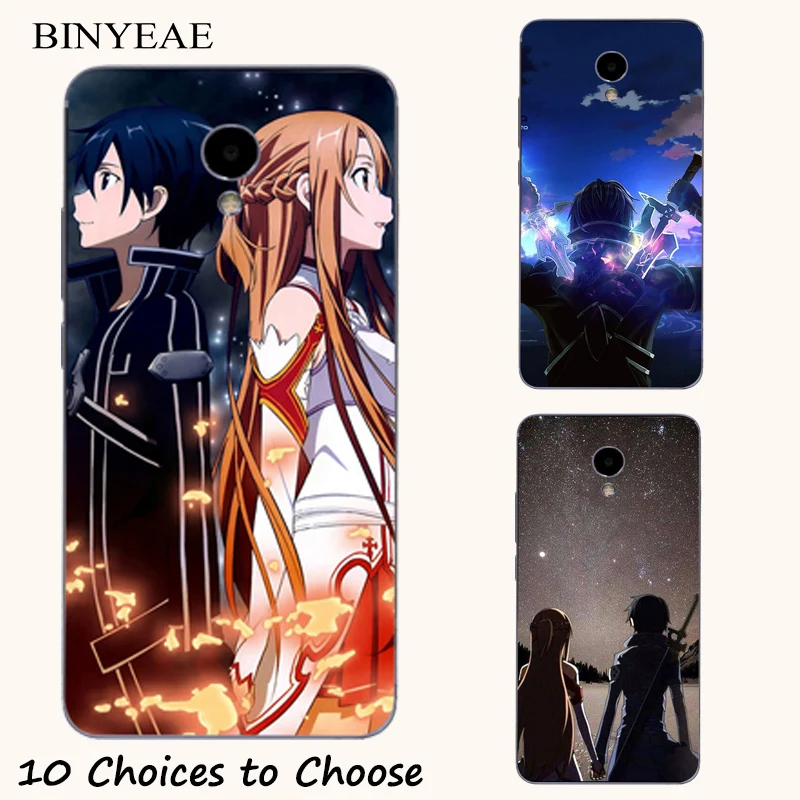 Силиконовый чехол для meizu M6T M3 M3s Note 8 9 16/16th C9 Pro с принтом Sword Art Online SAO Manga|Бамперы| |
