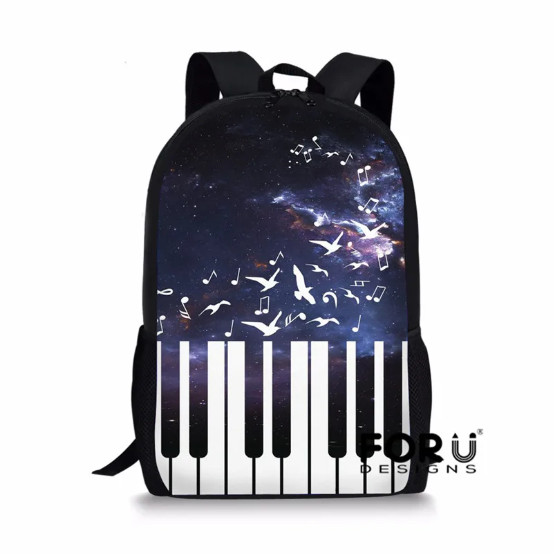 L5284C FORUDESIGNS/детские школьные сумки, набор для подростков мальчиков и девочек, рюкзаки с музыкальными нотами, сумка для книги с пианино, Детская сумка на плечо, mochila escolar - Цвет: L5284C