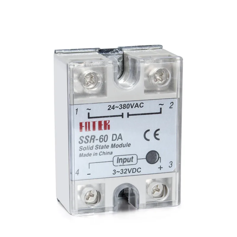 SSR-10DA 25DA 40DA 60DA 80DA 100DA DC to AC 10AA 25AA 40AA Однофазное твердотельное реле SSR | Обустройство