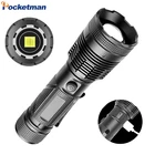 Pocketman 60000LM XHP90 светодиодный вспышка светильник XHP50 USB Перезаряжаемые фонарь с приближением, ручная работа светильник Водонепроницаемый вспышка светильник Применение 18650 Батарея