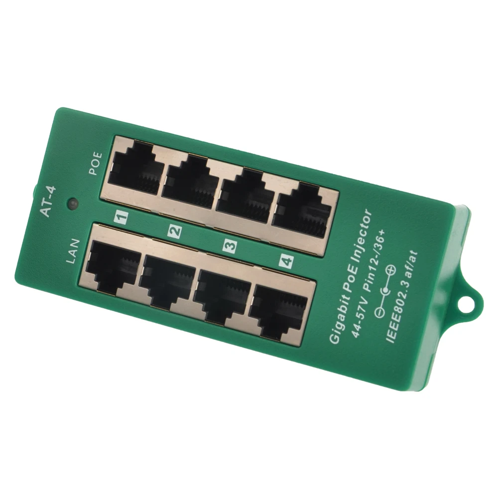 4 портовый гигабитный блок питания Ethernet PoE + инжектор для автоматического ведения