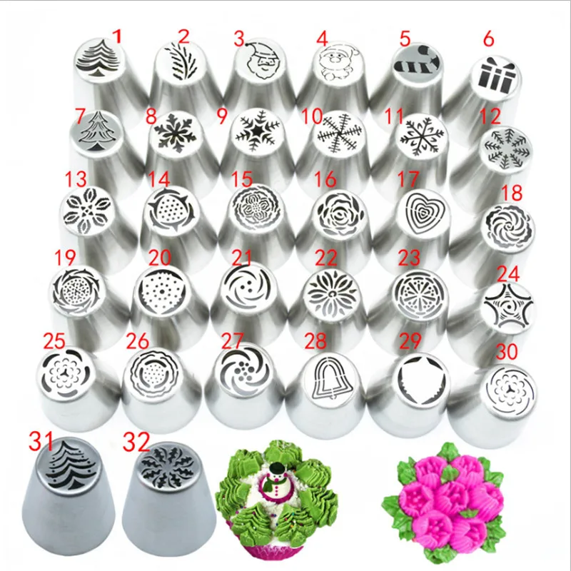 

1 Pcs DIY Russian Pastry Cake Icing Piping Decorating Nozzle Baking Pastry Tools Cake Cream Squeezed Nozzle Cake Baking Tools