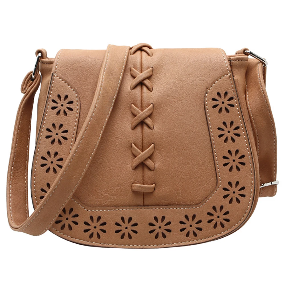 

Vintage Style Women's Weave Shoulder Bags For Female Fashion Hollow Out Crossbody Bag Ladies Luxury Leather Package High Quality