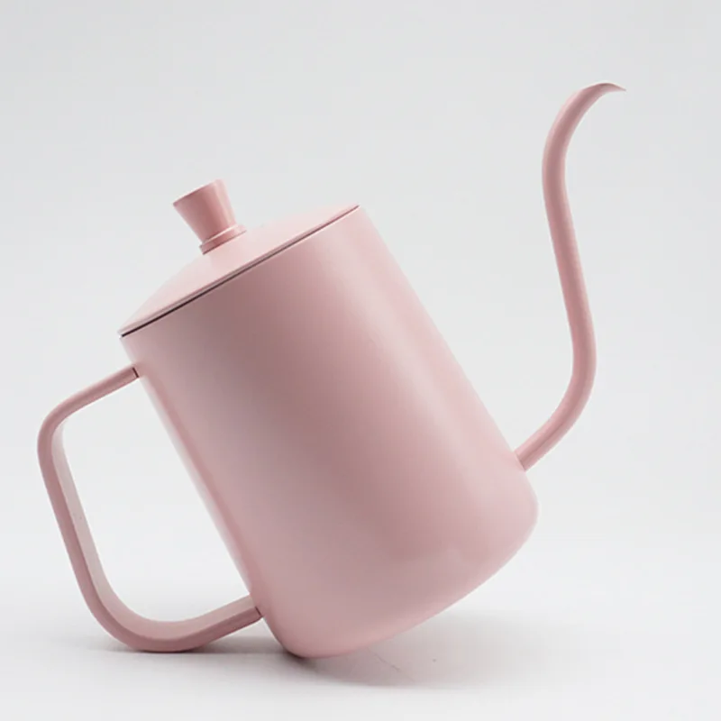 

Free shipping 304#Stainless Steel Long Narrow Spout Coffee Pot gooseneck kettle Hand Drip Swan Neck Thin Mouth Multicolor