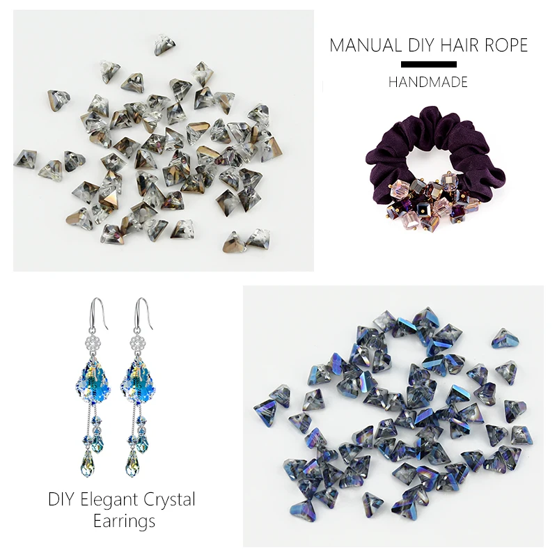 Граненые треугольные бусины всех размеров австрийские стеклянные из хрусталя