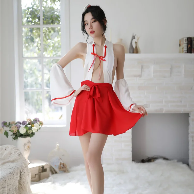 

Sexy LingerieSexy Lingerie Japanese Cosplay Witch Pleated Skirt Kimono Uniform Temptation Suit
