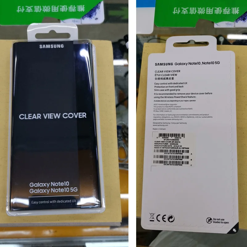 Original Samsung Mirror Cover Clear View Phone Case For Galaxy Note 10+ Note10 PLUS 10 5G X Rouse Slim Flip | Мобильные телефоны и