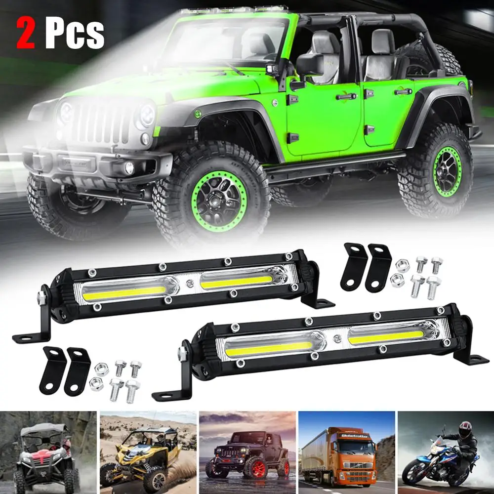

2PCS 48W 12V 24V 18LED Work Light Bulb Spot Beam Bar Car SUV Off Road Driving Fog Lamp