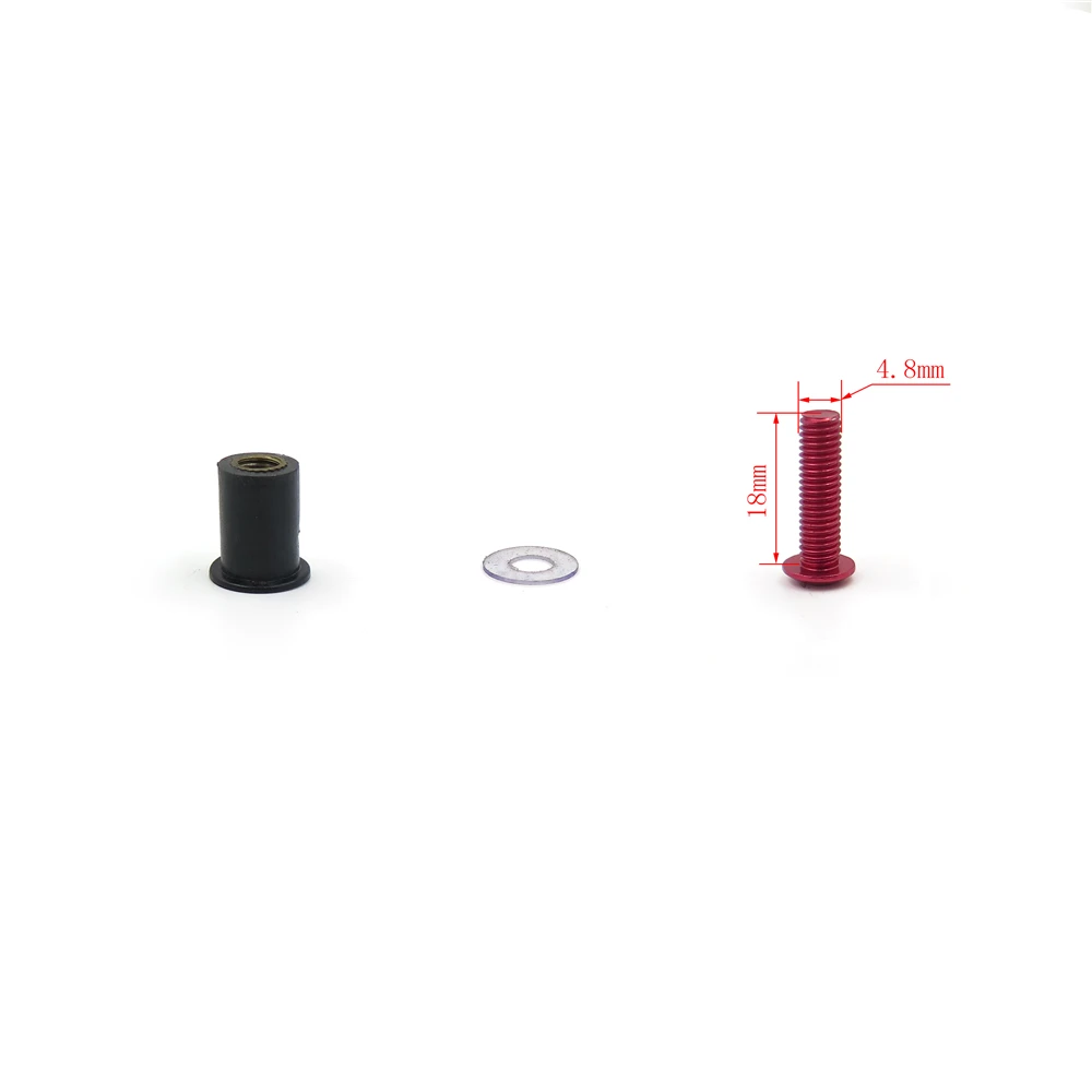 Aftermarket free shipping motorcycle parts Windshield Bolts Nuts Screw for Yamaha Kawasaki Ducati Honda Suzuki Red |